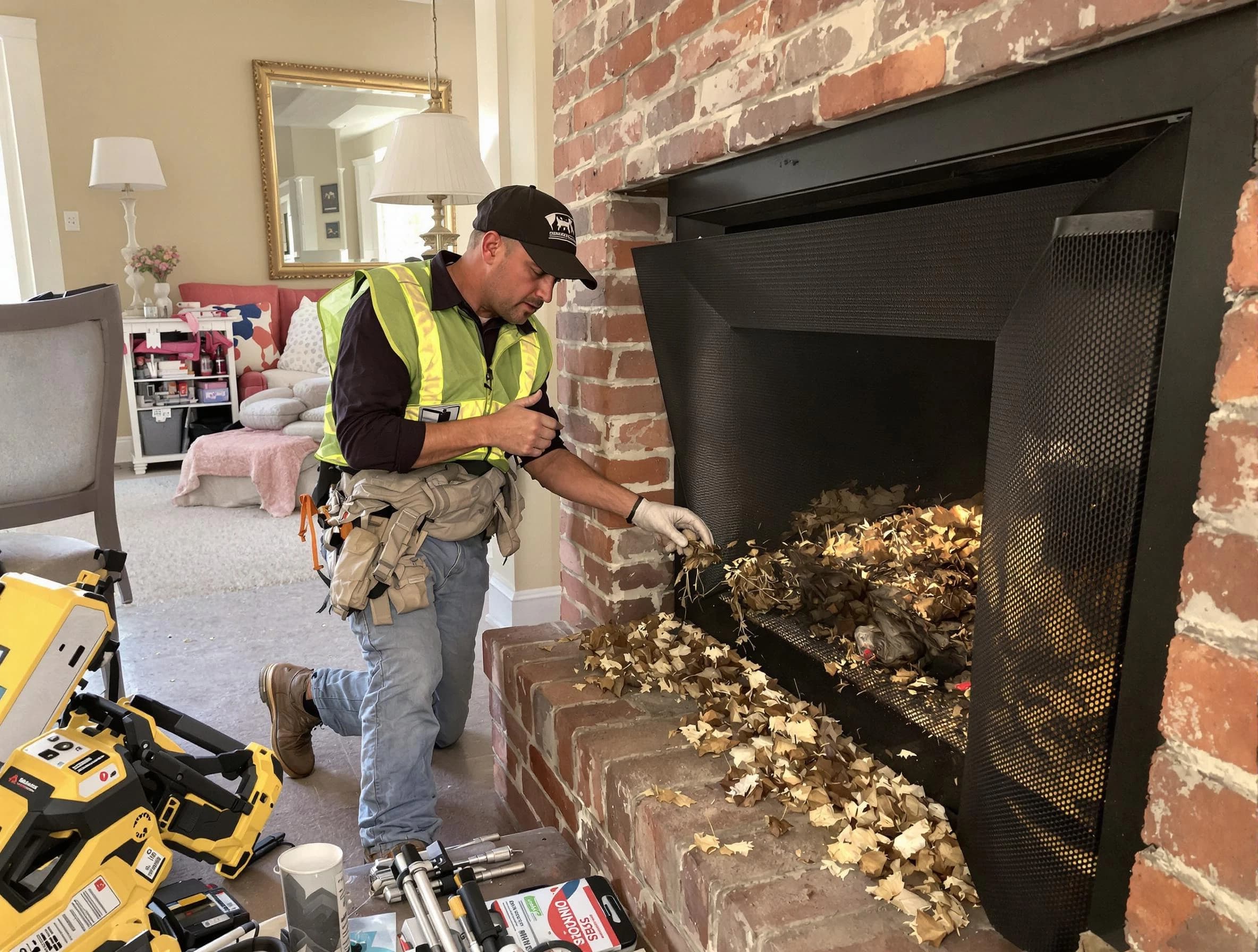 Safe screening installation by South Brunswick Chimney Sweep in South Brunswick, NJ