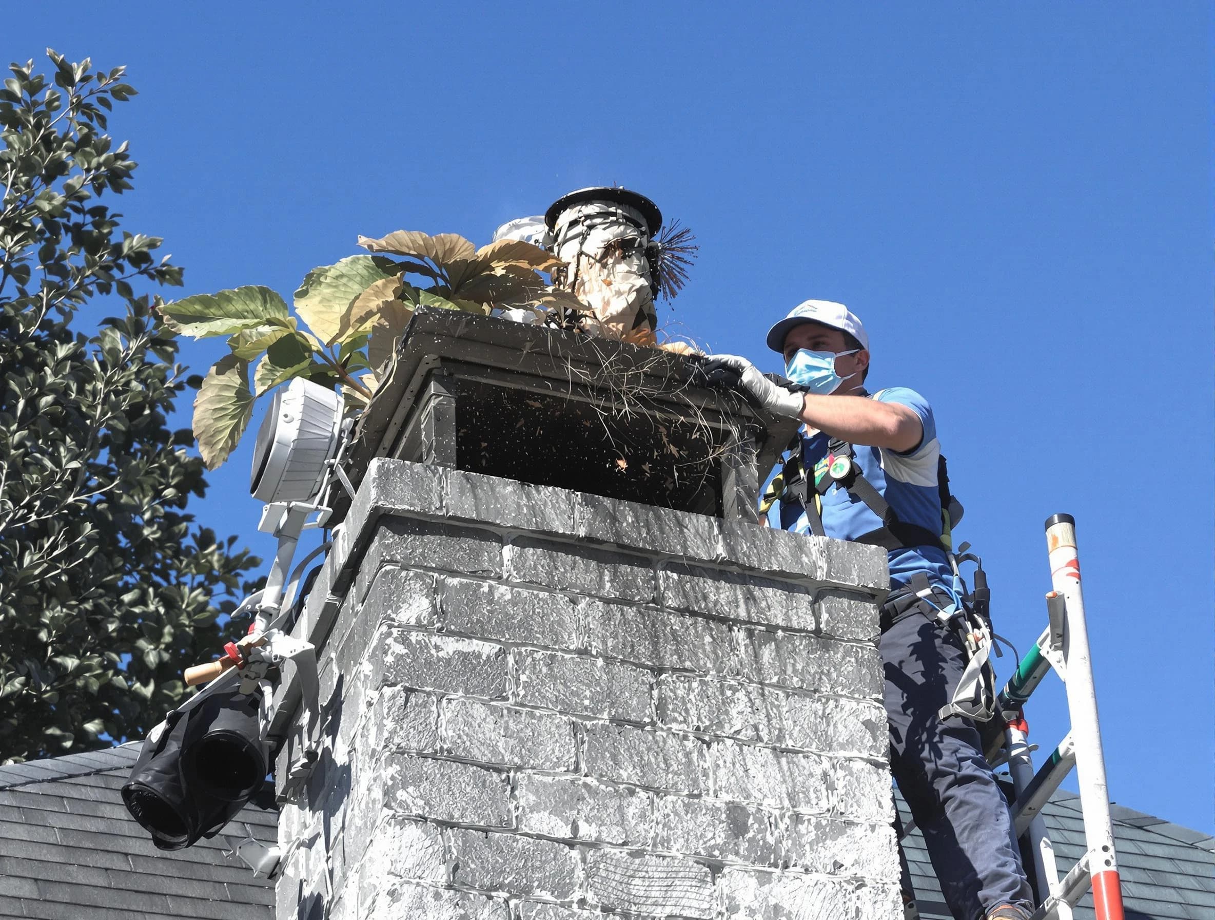 South Brunswick Chimney Sweep specialist performing chimney cleaning in South Brunswick, NJ