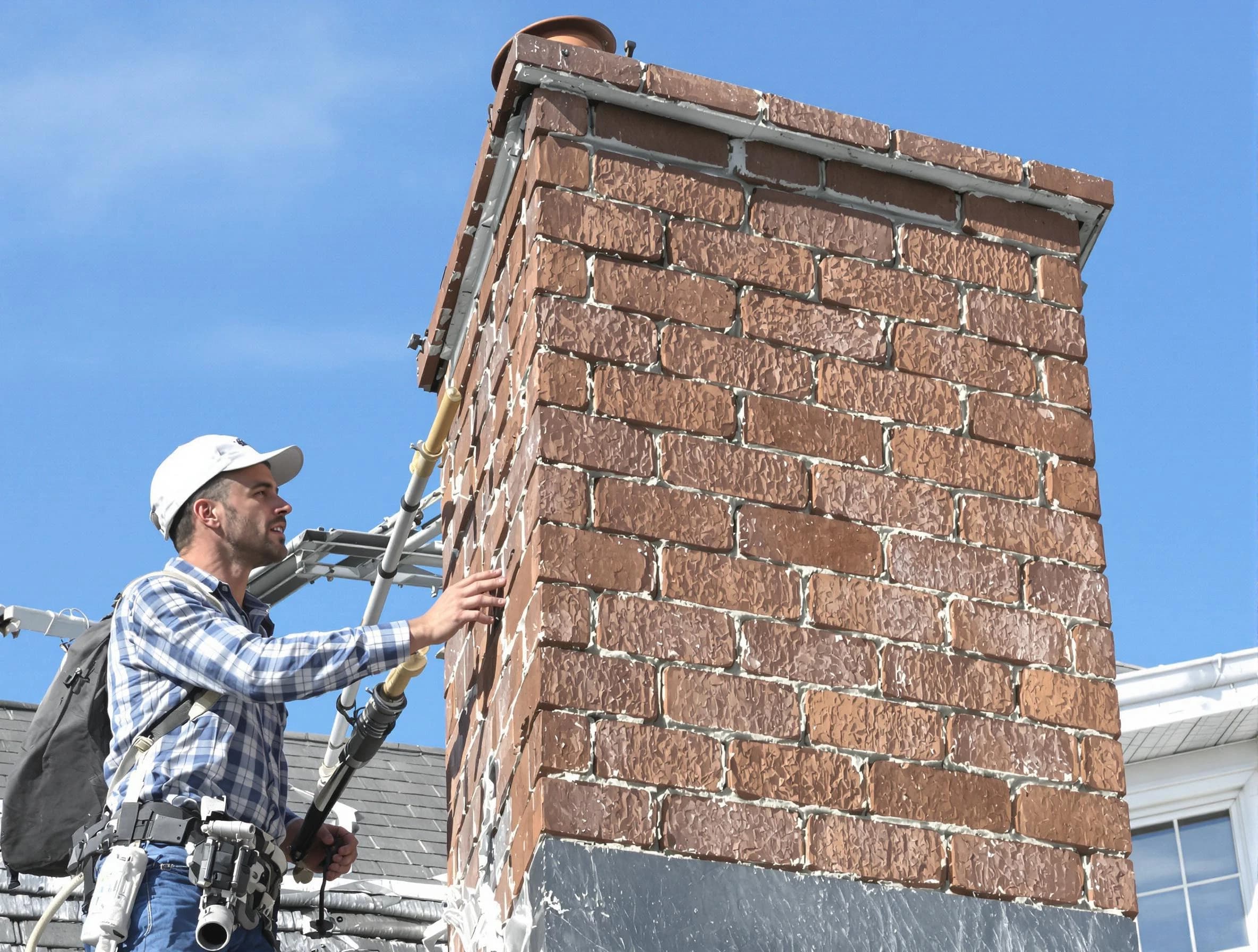 Brickwork for a chimney rebuild by South Brunswick Chimney Sweep in South Brunswick, NJ