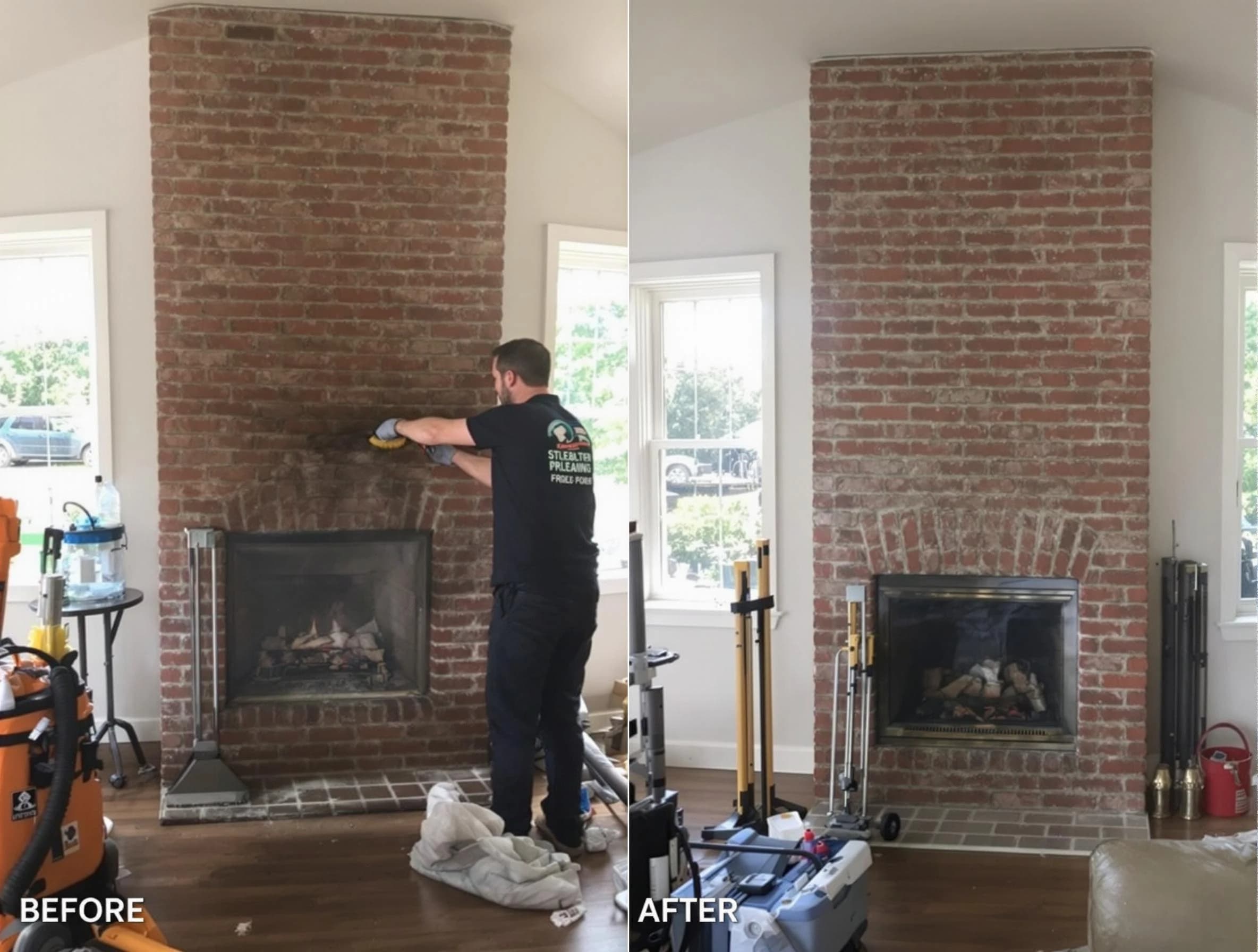 Finished chimney sweeping service by South Brunswick Chimney Sweep in South Brunswick, NJ