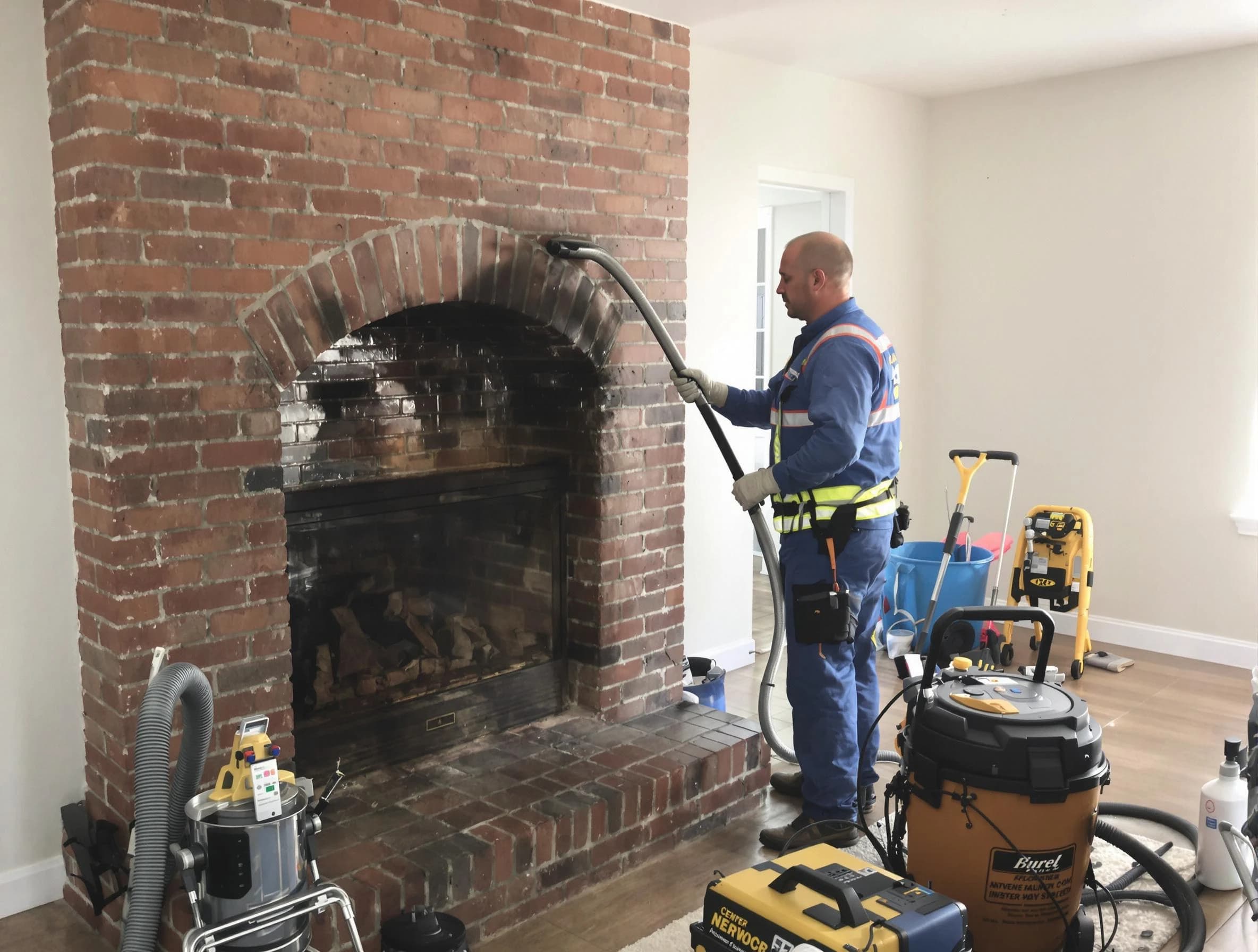 South Brunswick Chimney Sweep expert performing detailed chimney sweep in South Brunswick, NJ