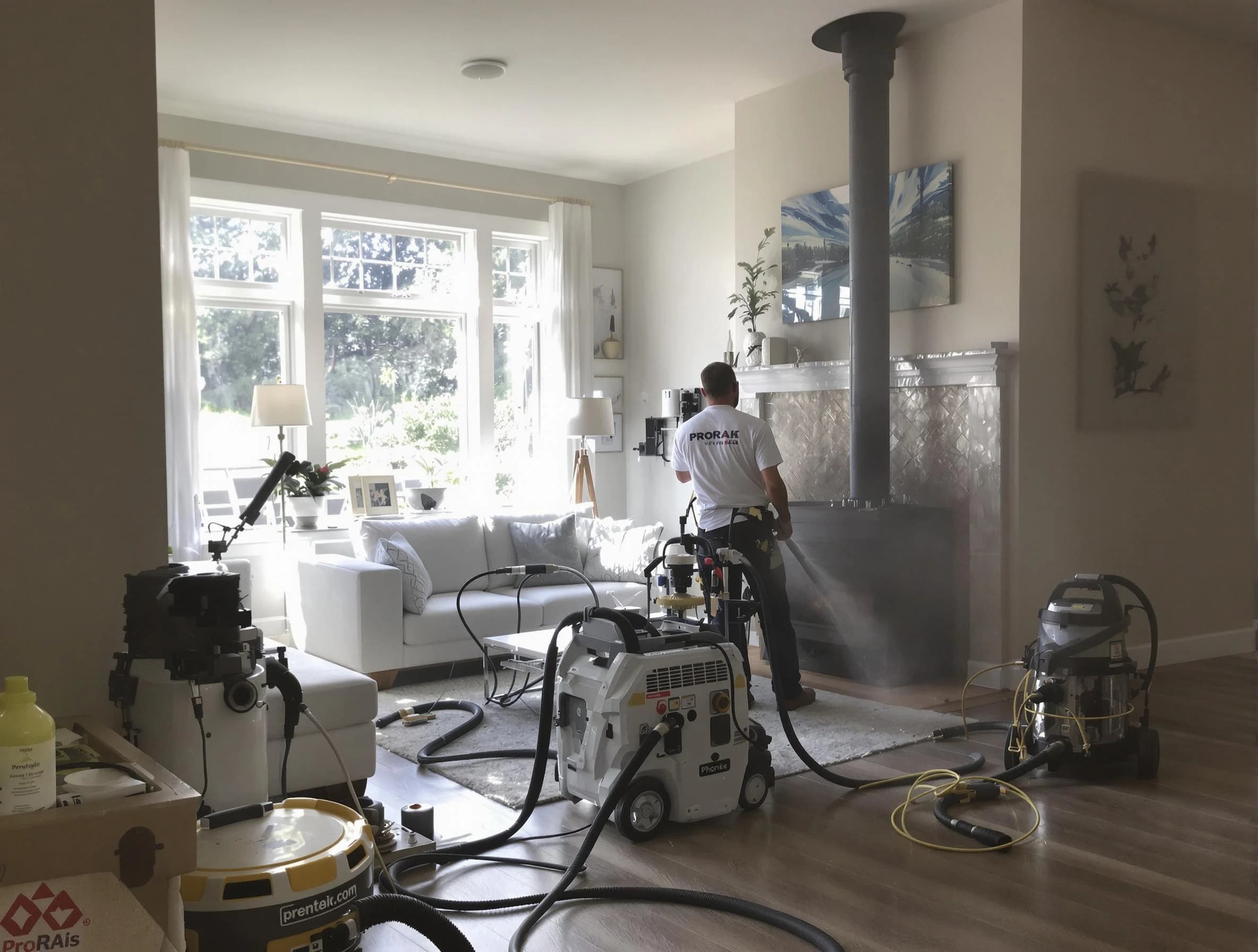 Soot removal service by South Brunswick Chimney Sweep for a fireplace in South Brunswick, NJ